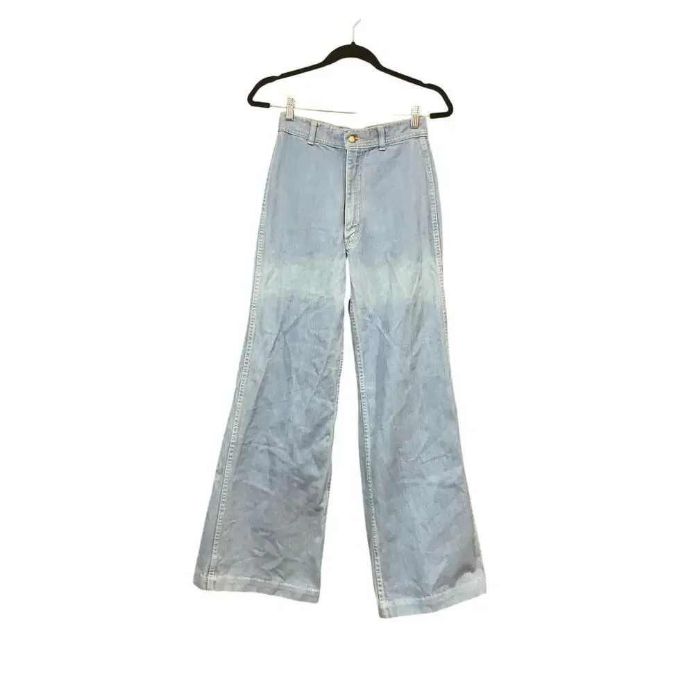 Patchwork Pentimemto Jeans Women 9 Blue 100% Cotton - Picture 3 of 5
